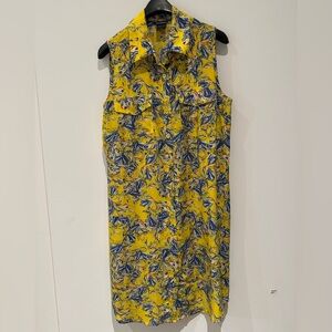 Club Monaco Multicolor Floral Dress With Belt
